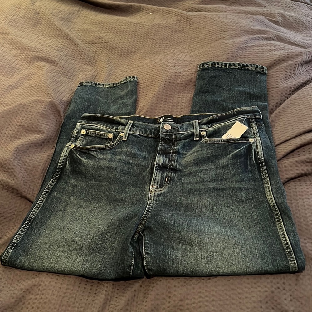 Gap denim cigarette jeans size 14 32 length NWT